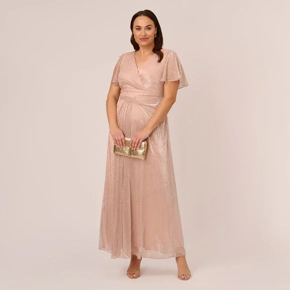 sachin and babi light blue dress plus size rose gold formal dress main image 1
